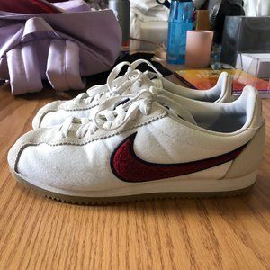 nike chenille swoosh cortez